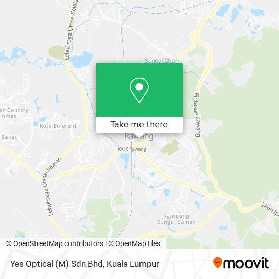 Yes Optical (M) Sdn.Bhd map