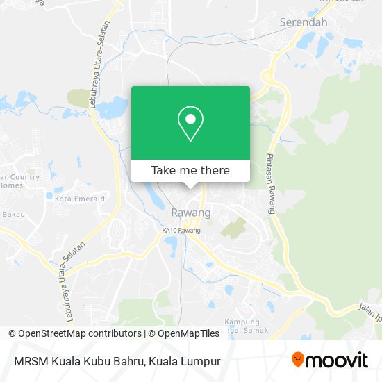 Peta MRSM Kuala Kubu Bahru