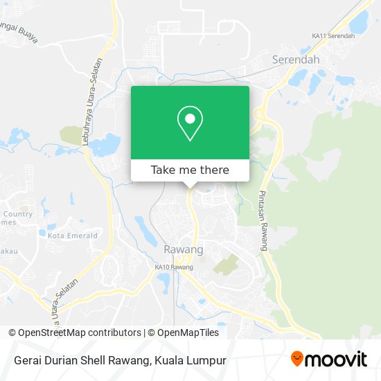 Peta Gerai Durian Shell Rawang