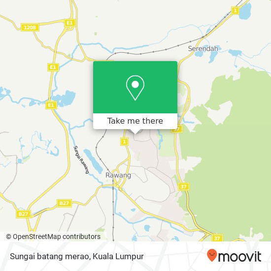 Sungai batang merao map