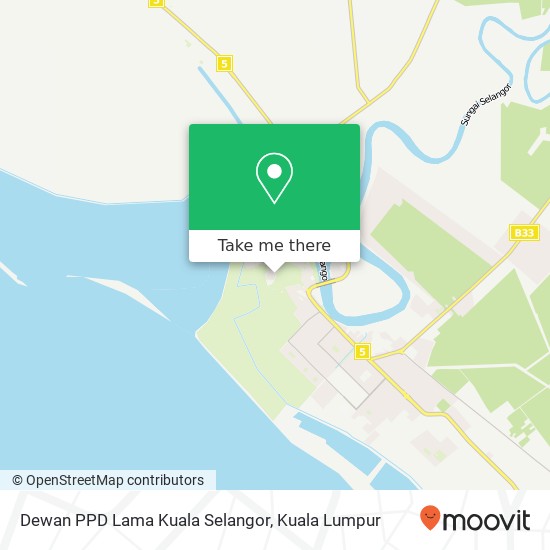 Dewan PPD Lama Kuala Selangor map