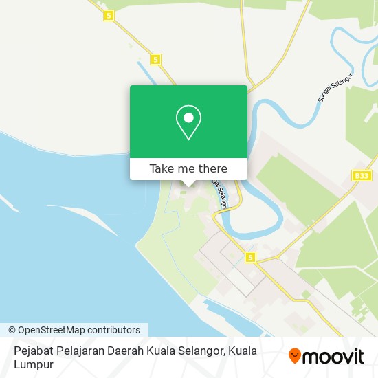 Peta Pejabat Pelajaran Daerah Kuala Selangor