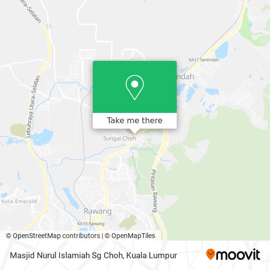 Peta Masjid Nurul Islamiah Sg Choh