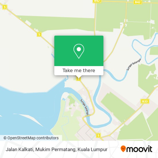 Peta Jalan Kalkati, Mukim Permatang