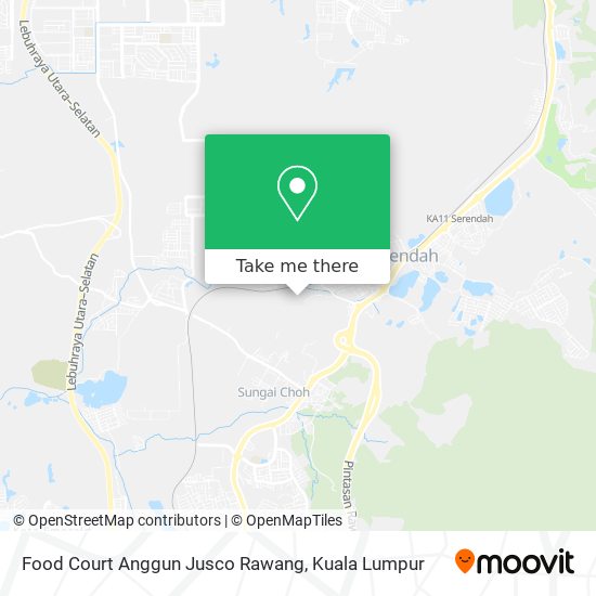 Peta Food Court Anggun Jusco Rawang