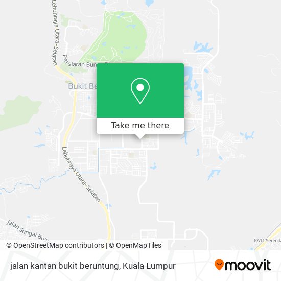 Peta jalan kantan bukit beruntung