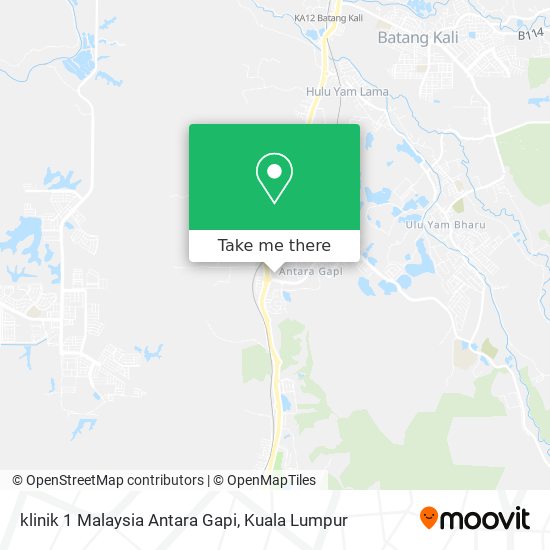 klinik 1 Malaysia Antara Gapi map
