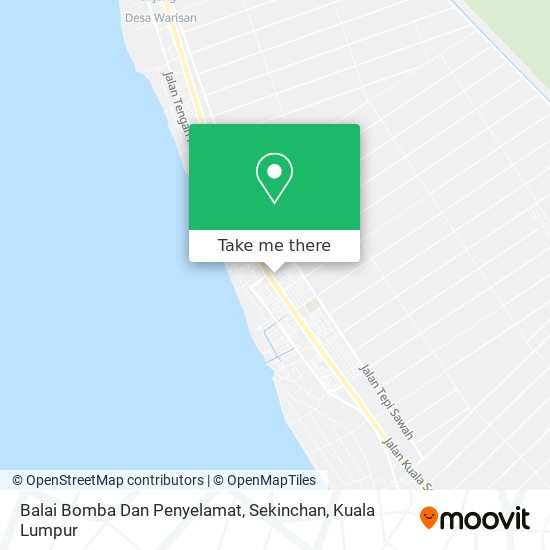 Peta Balai Bomba Dan Penyelamat, Sekinchan