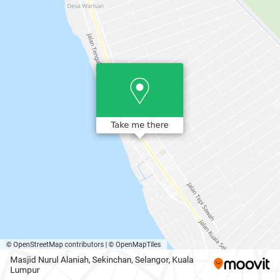 Peta Masjid Nurul Alaniah, Sekinchan, Selangor