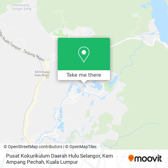 Pusat Kokurikulum Daerah Hulu Selangor, Kem Ampang Pechah map