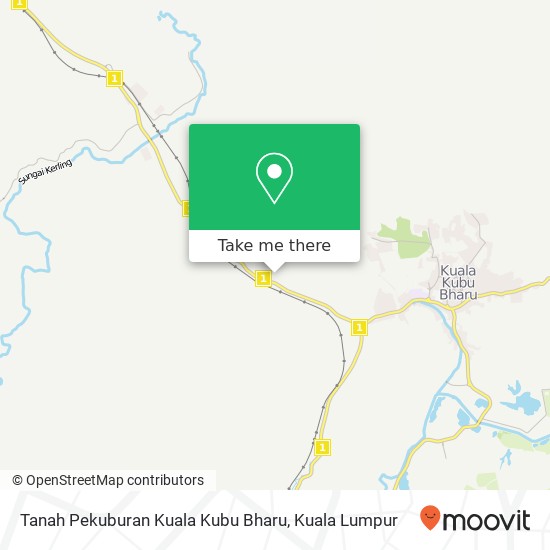 Tanah Pekuburan Kuala Kubu Bharu map