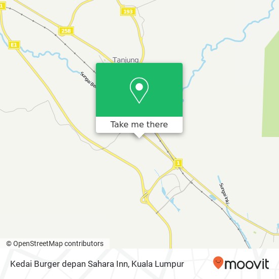 Kedai Burger depan Sahara Inn map