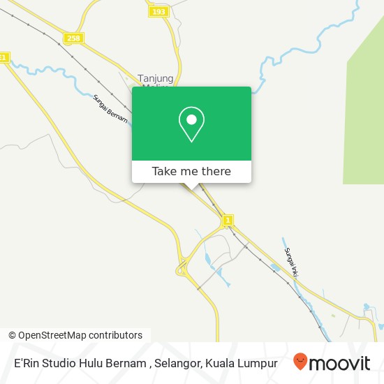 E'Rin Studio Hulu Bernam , Selangor map