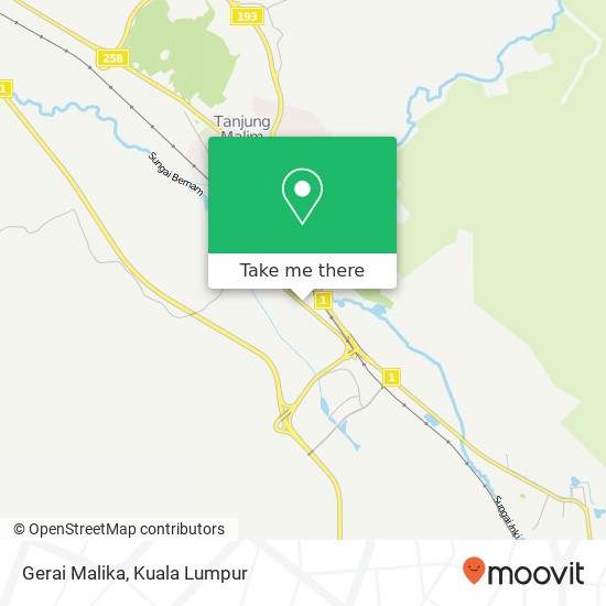 Gerai Malika map