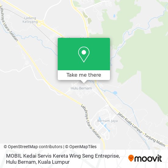 MOBIL Kedai Servis Kereta Wing Seng Entreprise, Hulu Bernam map