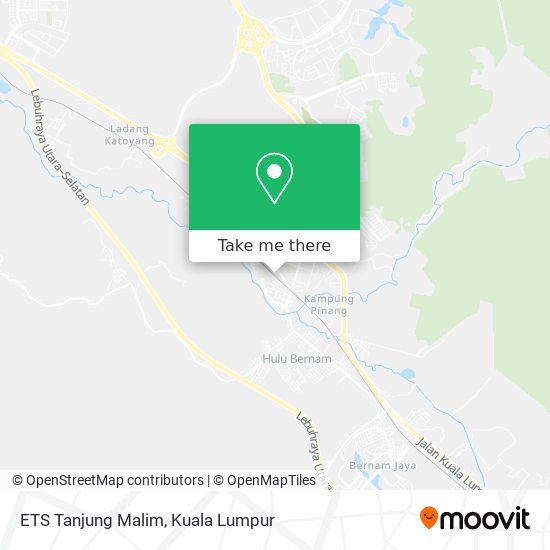 ETS Tanjung Malim map