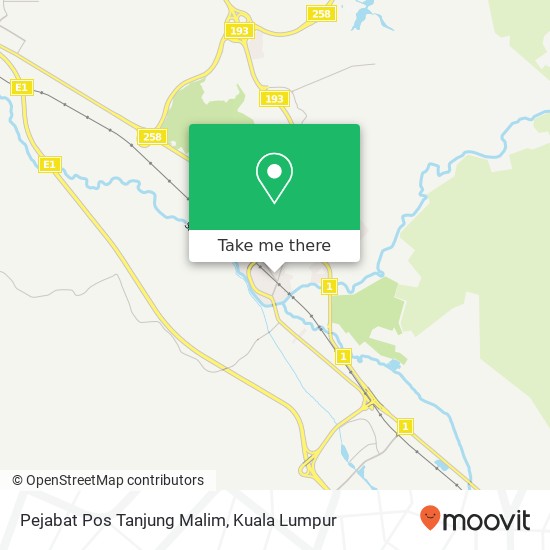 Peta Pejabat Pos Tanjung Malim