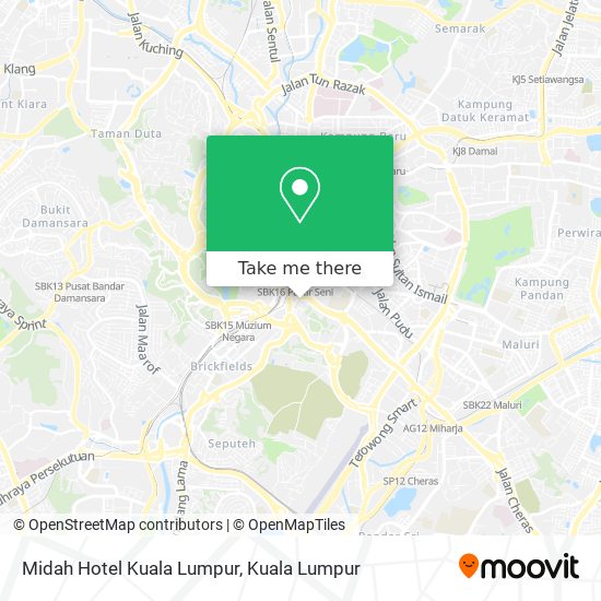 Peta Midah Hotel Kuala Lumpur