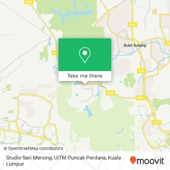 Studio Seri Mersing, UiTM Puncak Perdana map