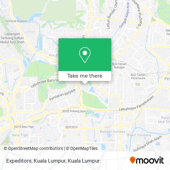 Peta Expeditors, Kuala Lumpur