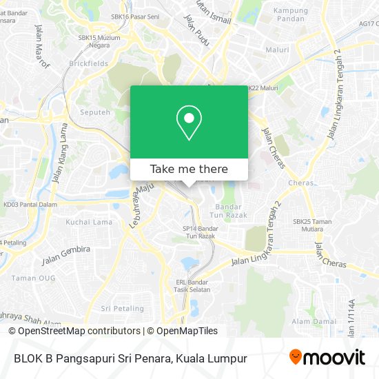 Peta BLOK B Pangsapuri Sri Penara