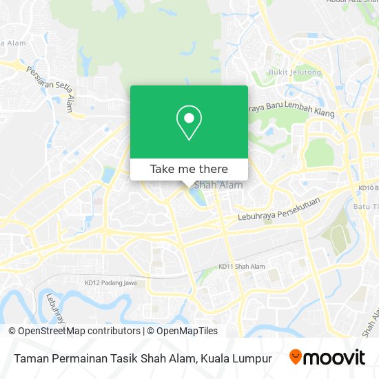 Peta Taman Permainan Tasik Shah Alam