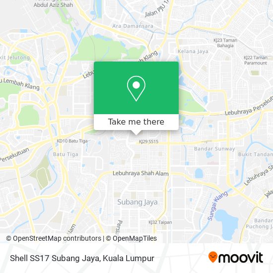 Peta Shell SS17 Subang Jaya