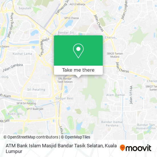 ATM Bank Islam Masjid Bandar Tasik Selatan map