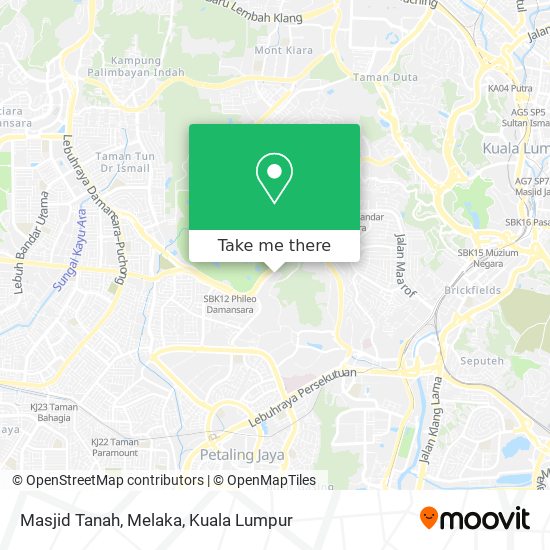 Peta Masjid Tanah, Melaka
