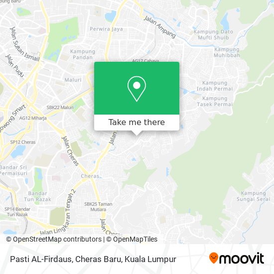 Pasti AL-Firdaus, Cheras Baru map