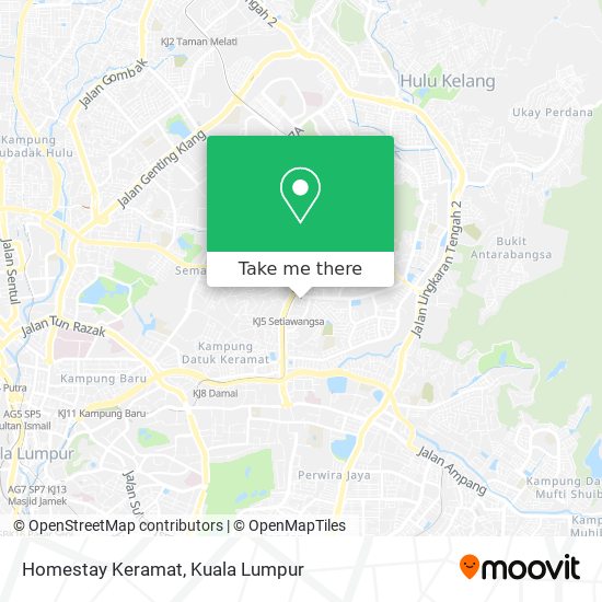 Homestay Keramat map