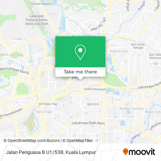 Jalan Penguasa B U1/53B map