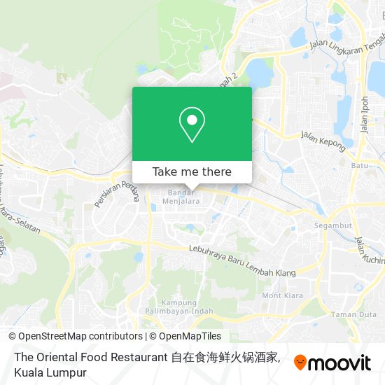 The Oriental Food Restaurant 自在食海鲜火锅酒家 map