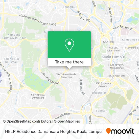 Peta HELP Residence Damansara Heights