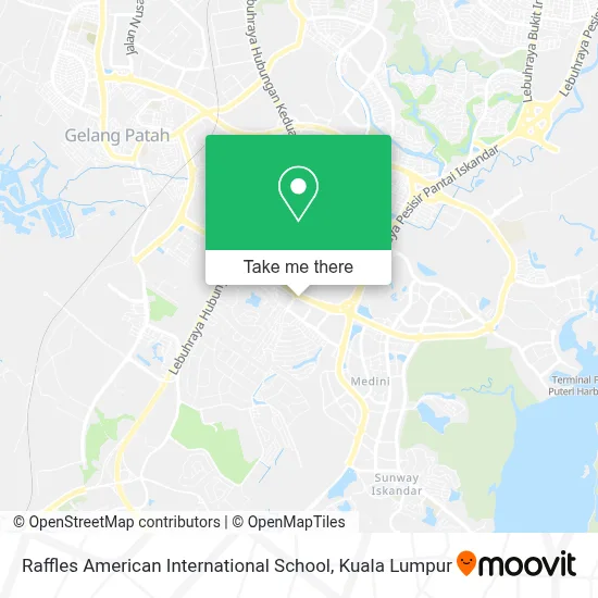 Raffles American International School map