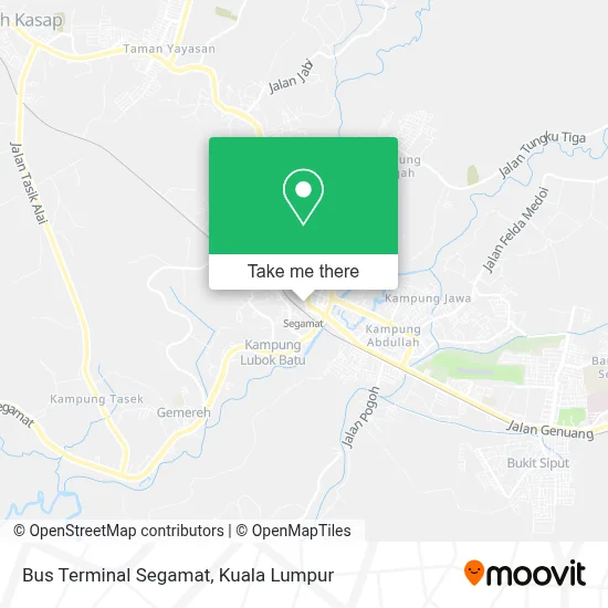 Bus Terminal Segamat map
