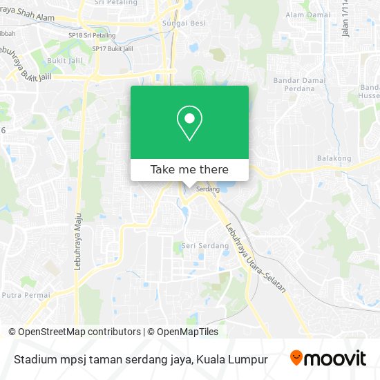 Peta Stadium mpsj taman serdang jaya