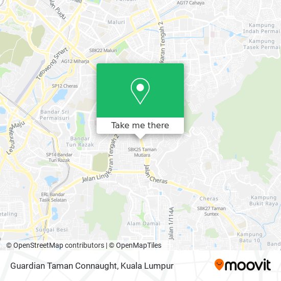 Guardian Taman Connaught map