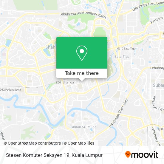 Stesen Komuter Seksyen 19 map