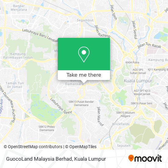 GuocoLand Malaysia Berhad map