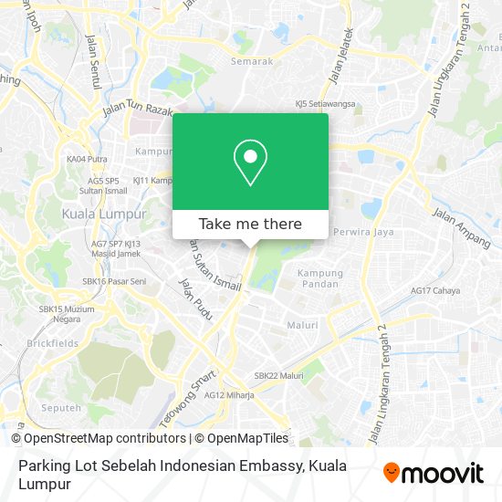 Peta Parking Lot Sebelah Indonesian Embassy