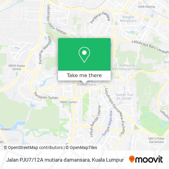 Peta Jalan PJU7 / 12A mutiara damansara