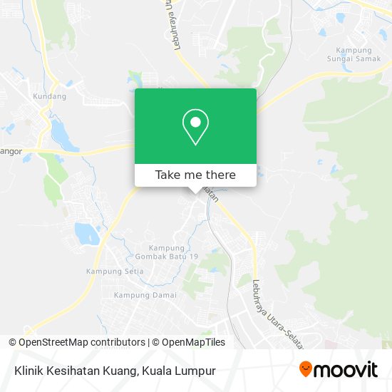 Klinik Kesihatan Kuang map