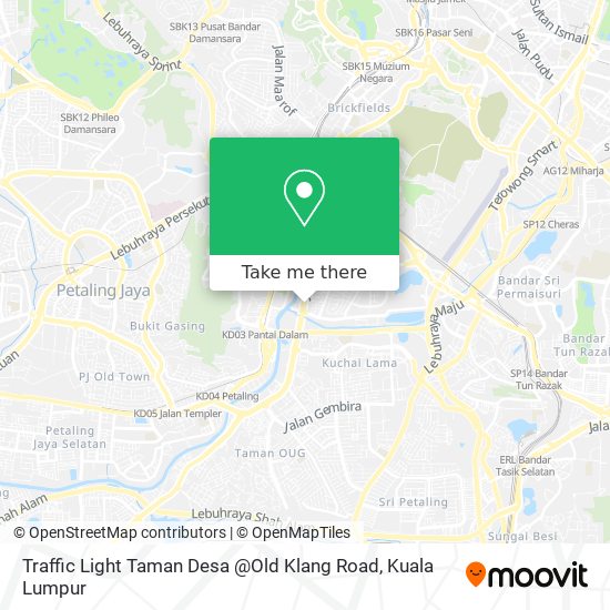 Peta Traffic Light Taman Desa @Old Klang Road