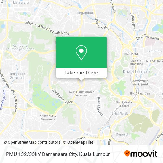 PMU 132/33kV Damansara City map