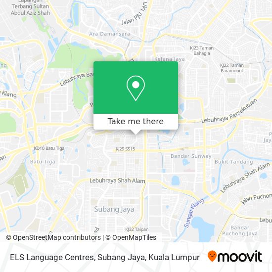ELS Language Centres, Subang Jaya map