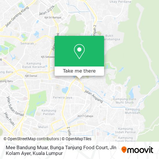 Peta Mee Bandung Muar, Bunga Tanjung Food Court, Jln Kolam Ayer