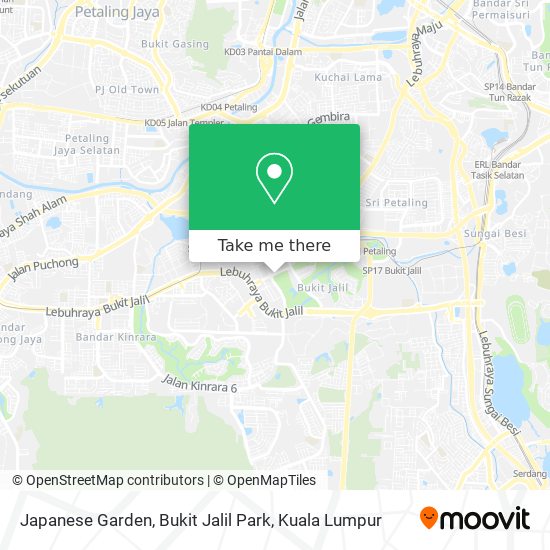 Japanese Garden, Bukit Jalil Park map