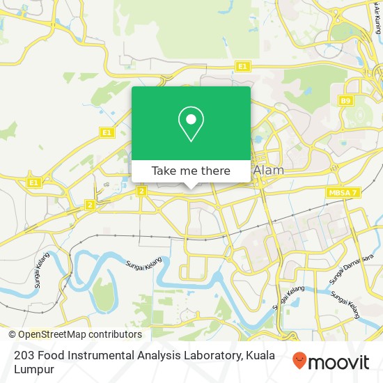 203 Food Instrumental Analysis Laboratory map