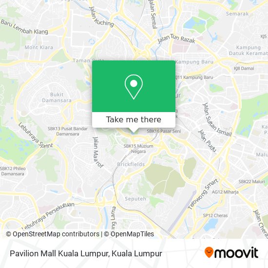 Peta Pavilion Mall Kuala Lumpur